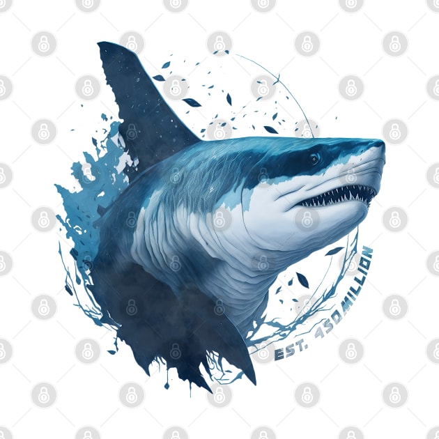 Menacing Shark Unleash the Power of the Ocean by 8 Fists of Tees