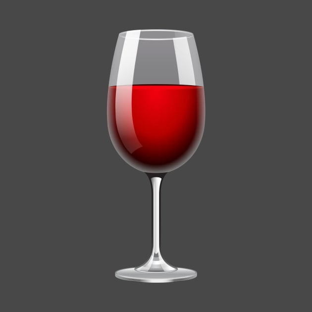 Elegant Sips - Wine Glass Filled with Divine Red Wine by Pieartscreation