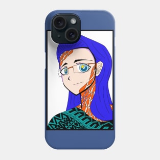 dream girl in blue pattern ecopop Phone Case