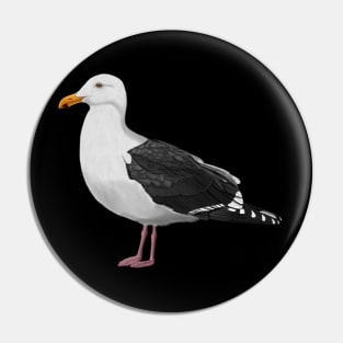 Seagull Bird Watching Birding Ornithologist Gift Pin