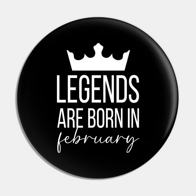 Legends Are Born In February, February Birthday Shirt, Birthday Gift, Gift For Aquarius and Pisces Legends, Gift For February Born, Unisex Shirts Pin by Inspirit Designs