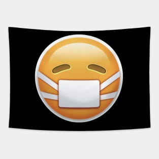 Face Mask Emoticon Tapestry