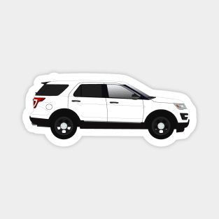 White Explorer SUV Magnet