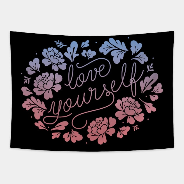 Love Yourself (color) Tapestry by AnisIllustration