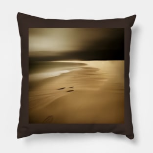 Victorian Coastal landscape Beach Storm Photo Pillow