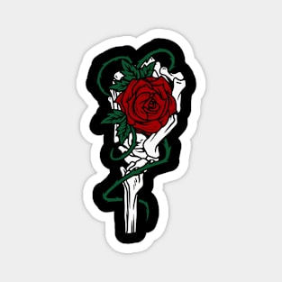 Dark Rose in Bones - Aesthetic dark lover's Magnet