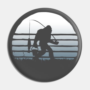 Bigfoot fishing Pin