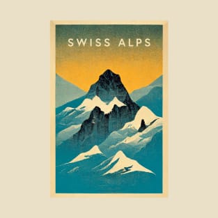 Swiss Alps Retro Travel T-Shirt