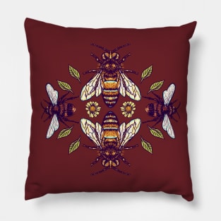 Flowers for Honey Bees Pillow