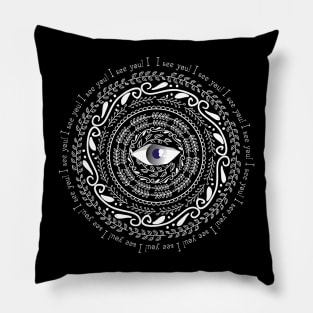 The Eye on the Mandala Pillow