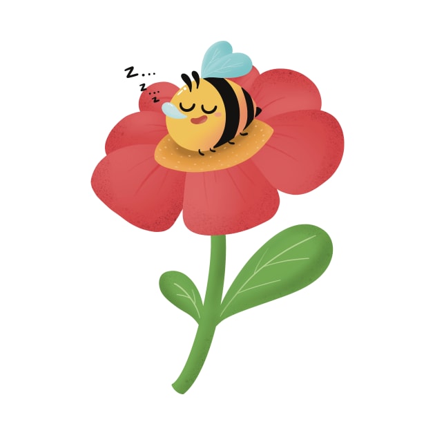 Sleepy bee on flower by PhoYoSelf88