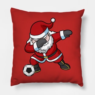 Soccer Santa Claus Christmas Dab Dance Pillow