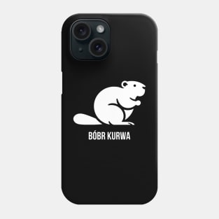 Funny Polish Internet Meme Bobr Bober Kurwa Minimalistic Beaver Art Phone Case