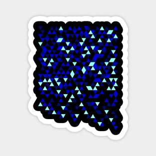 Blue Low Poly Pattern Magnet