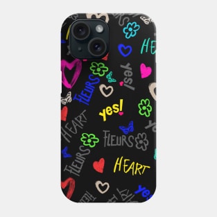 Bright colors love pattern Phone Case