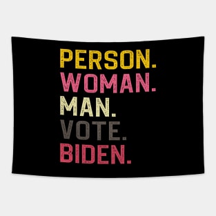 Person Man Woman Vote Biden Tapestry