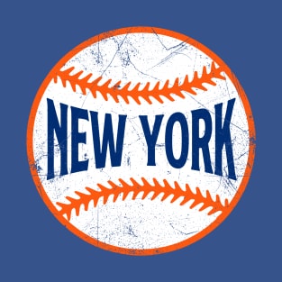 New York Retro Baseball - Royal T-Shirt