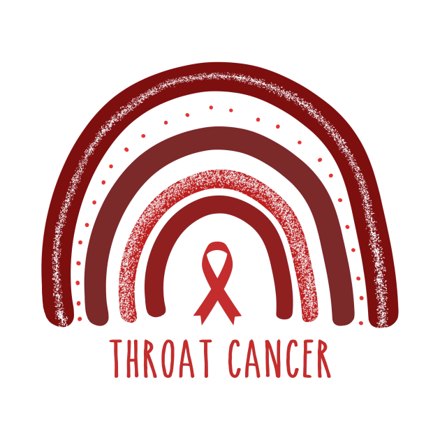 Throat Cancer Rainbow Awareness Warrior by MerchAndrey