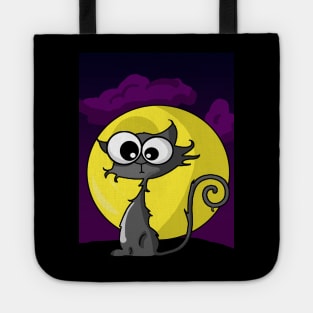 Cartoon Spooky Cat Tote