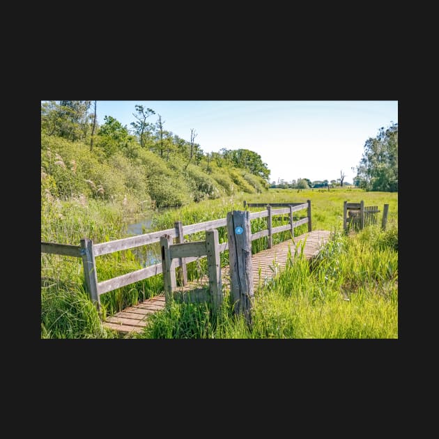 Wooden bridge in the Norfolk countryside by yackers1