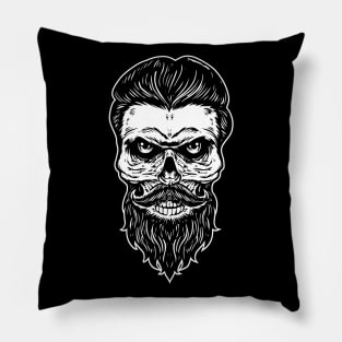 Skull with Beard Pillow