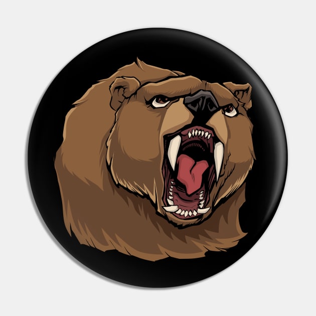 Angry Bear Pin by Malchev