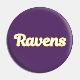 Ravens Script Pin