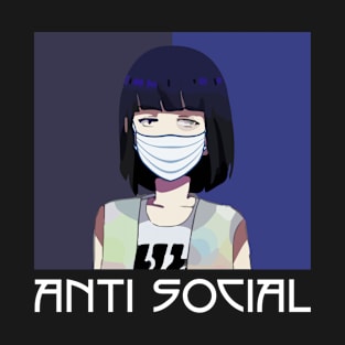 Anti Social Character Cool Anime Japanese T-Shirt