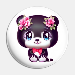 Cute kawaii panda bear Pin