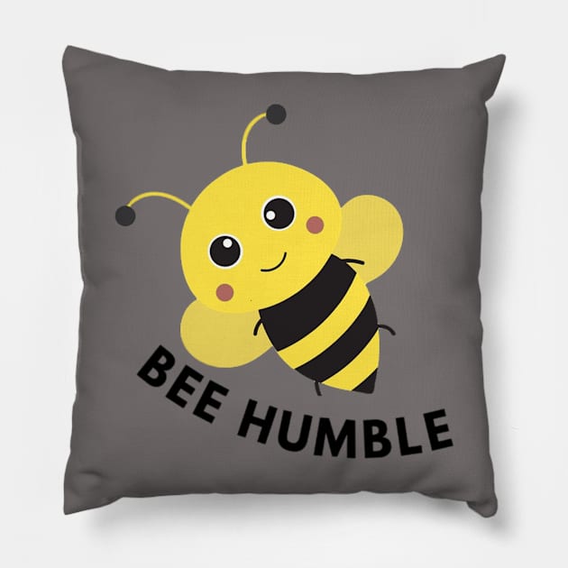 Bee Humble Pillow by AANSIKA DIGITAL