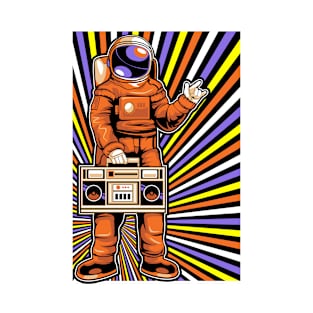 Astronaut Playing Radio T-Shirt