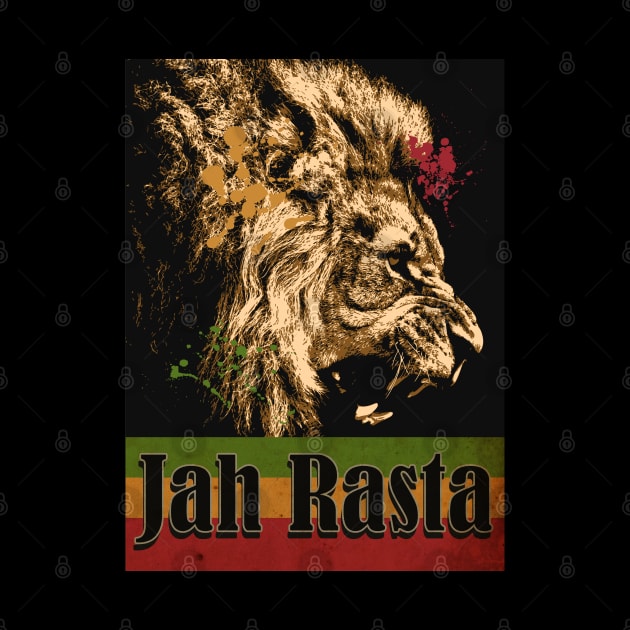 Jah Rasta Lion by CTShirts