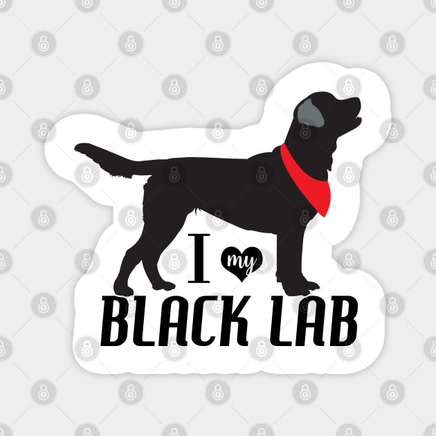 Black Labs Labrador Retriever Dogs Pattern in Blue Magnet by JessDesigns