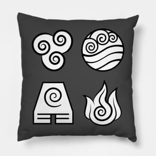 Avatar: The Last Airbender, Four Elements - White Pillow