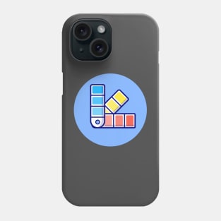 Color Palette Cartoon Vector Icon Illustration Phone Case