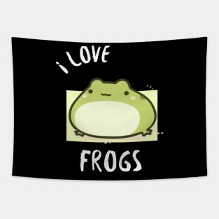 Chubby Frog - I love frogs Tapestry