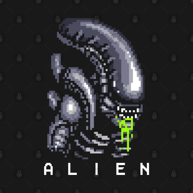 Alien Pixel Art by GregNowachek