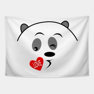 Panda's love kiss! Tapestry