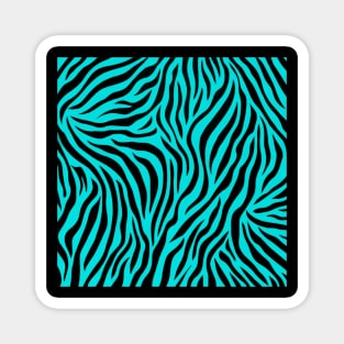 Turquoise Zebra Print Magnet