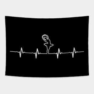 Ballet Heartbeat T-shirt - Gift For Ballerinas And Ballet Fans Tapestry