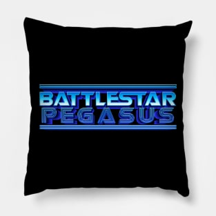 Battlestar Pegasus - Chrome Logo Pillow