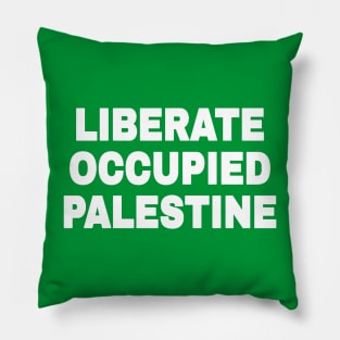 Liberate Occupied Palestine - White - Back Pillow