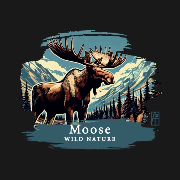 Moose- WILD NATURE - MOSE -1 by ArtProjectShop