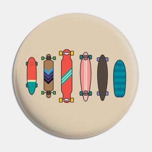 Longboard collection Pin