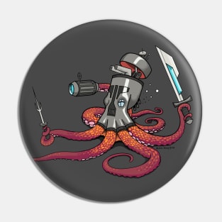 Robo Octopus (Mollusca Machina) Pin