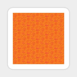 Orange Snake Pattern Magnet