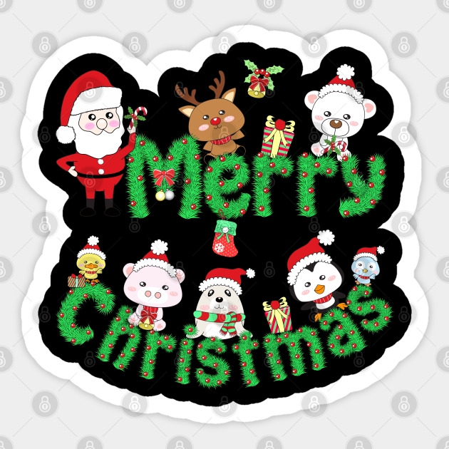 Matching Family Merry Christmas Shirts Christmas Family Matching Outfit Matching Christmas Shirts Holiday Family Shirts Funny Merry Christmas Sticker Teepublic