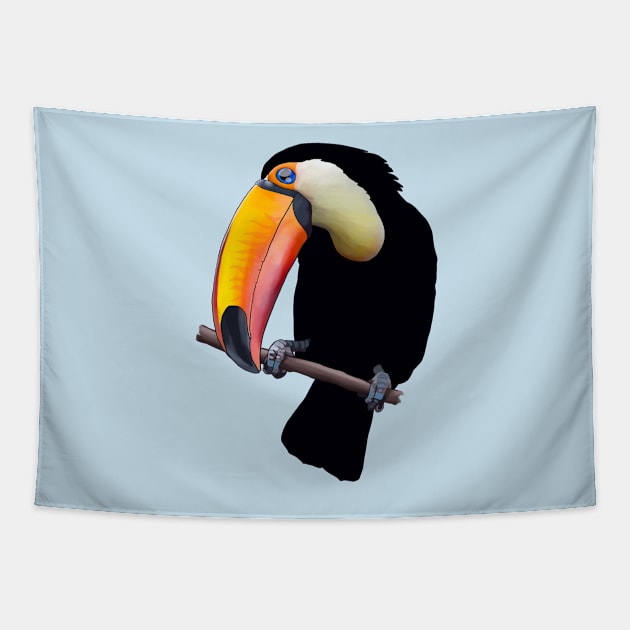 Toco Toucan Tapestry by ziafrazier