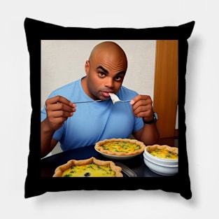 Charles Barkley Eating Quiche Pillow