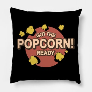 Got The Popcorn Ready Eating - Vintage Pillow